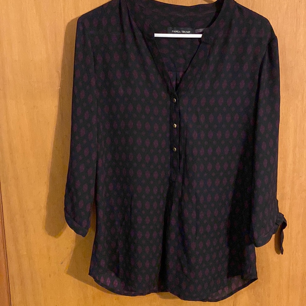 Ivanka Trump top - size large with gold buttons